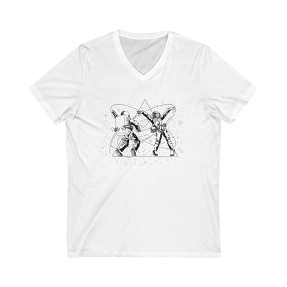 Men's "STEVA"  V-Neck Tee White