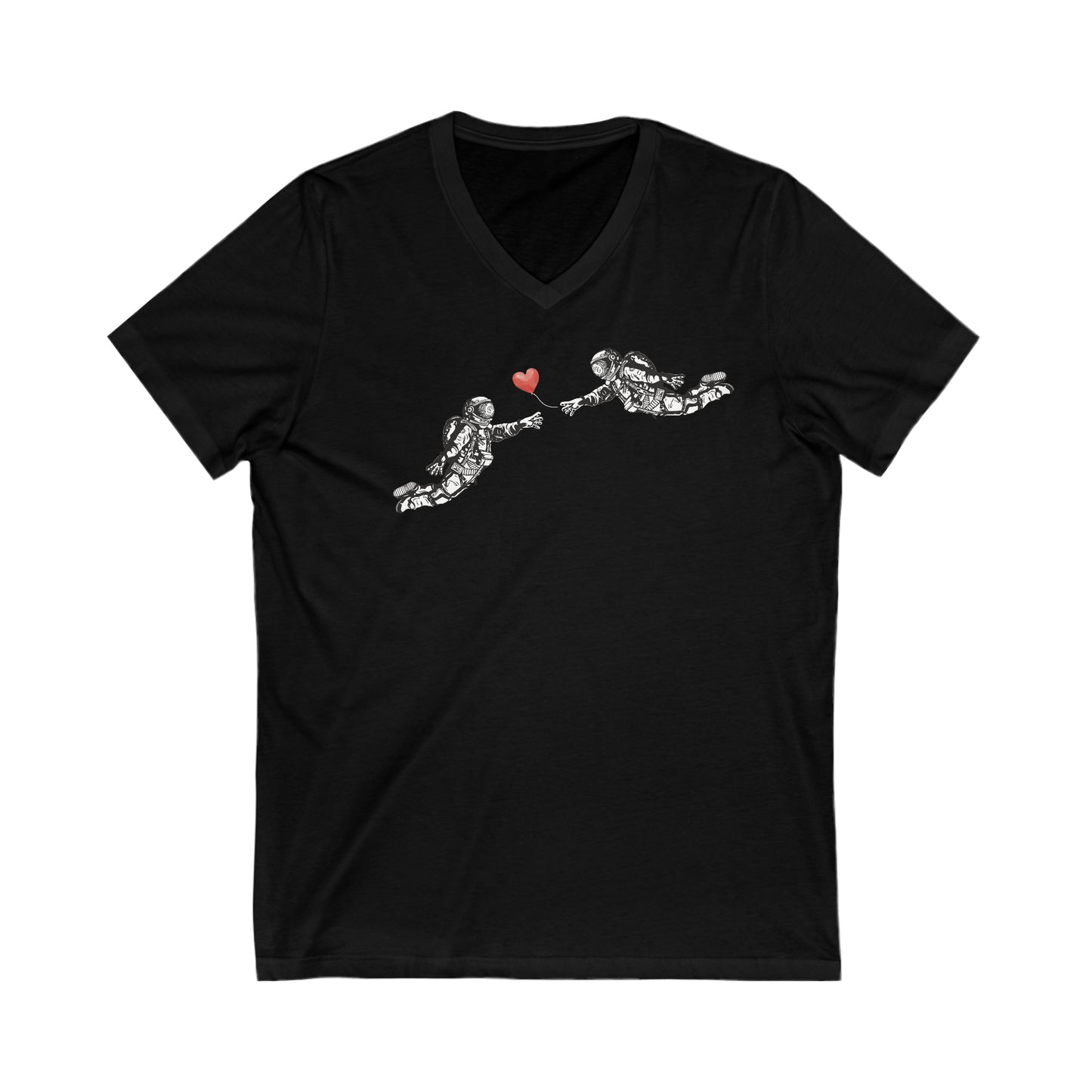 Women's Cosmic Love V-Neck Tee black